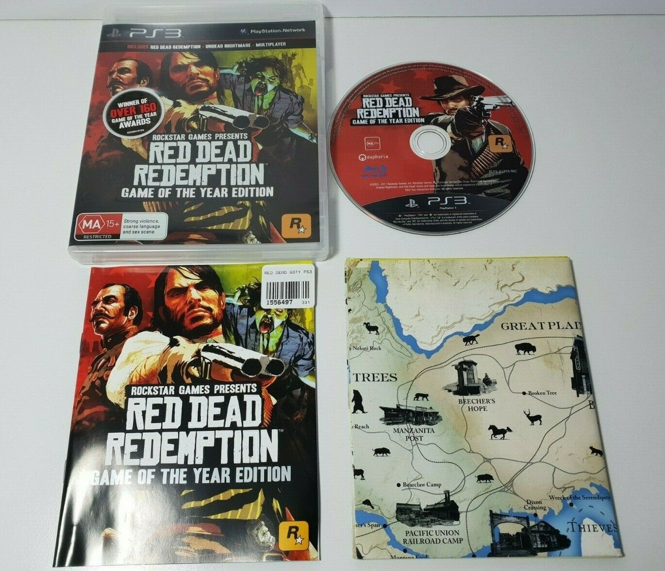 Mint Disc Playstation 3 Ps3 Red Dead Redemption Game of the Year ...