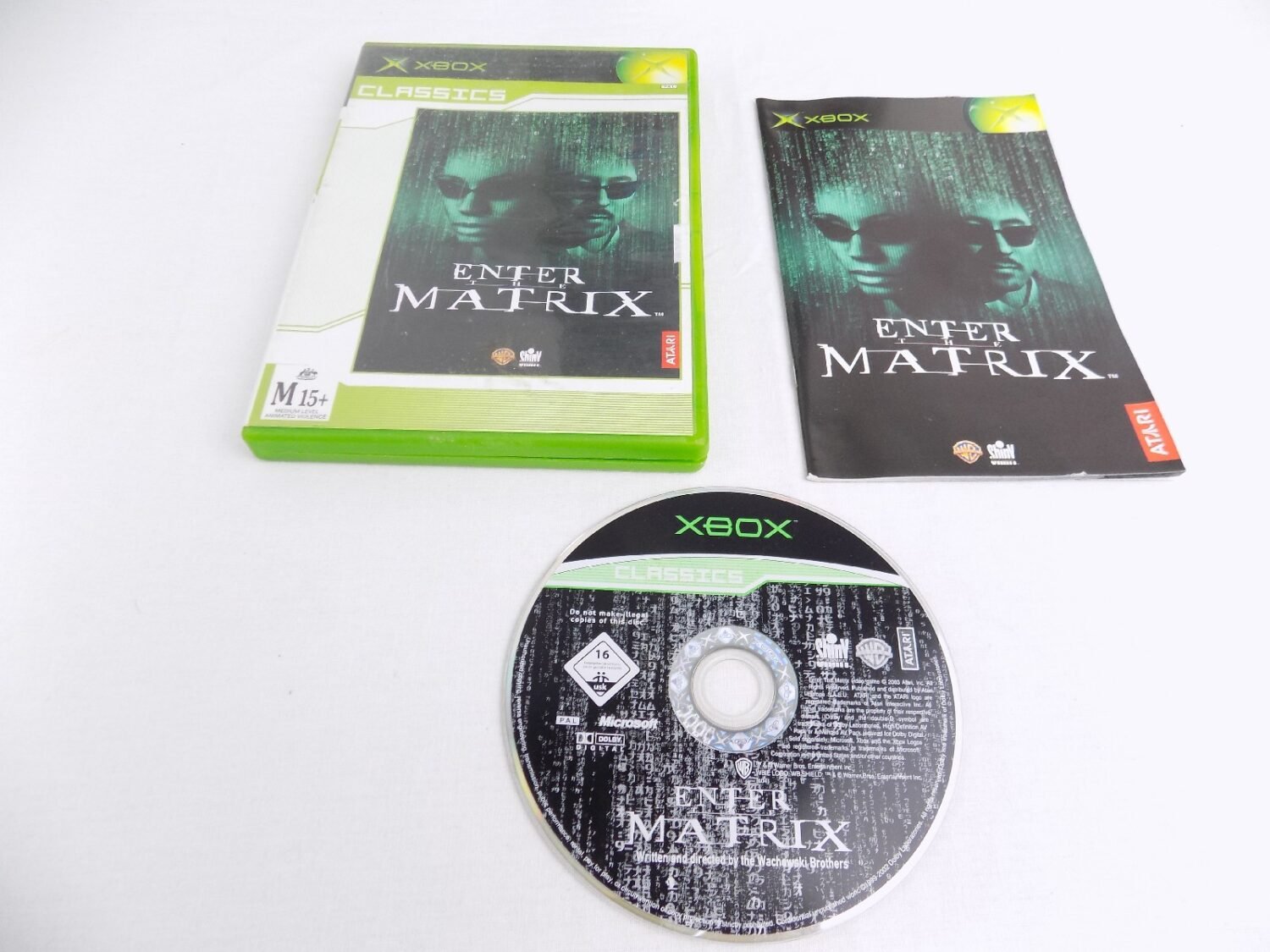 Mint Disc Xbox Original Enter the Matrix Classics - Inc Manual ...
