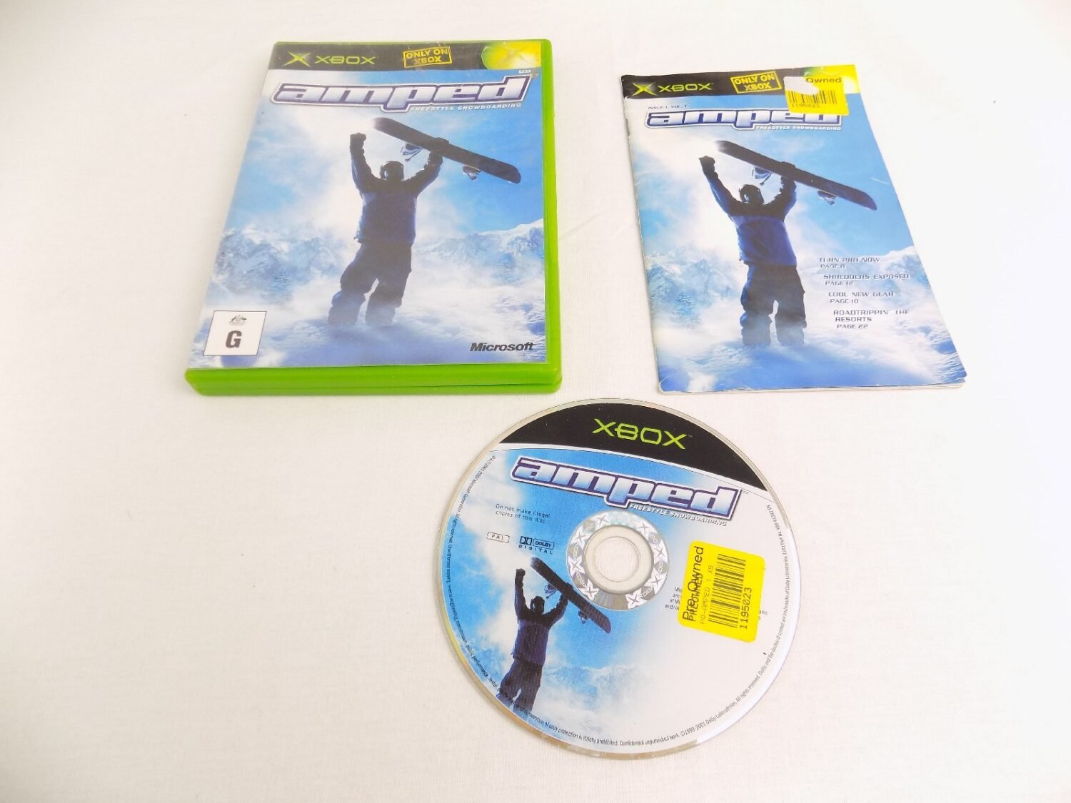 Jeu Xbox Amped - Snowboard Freestyle - 1ère Génération - Rétro Gaming - Très Bon état