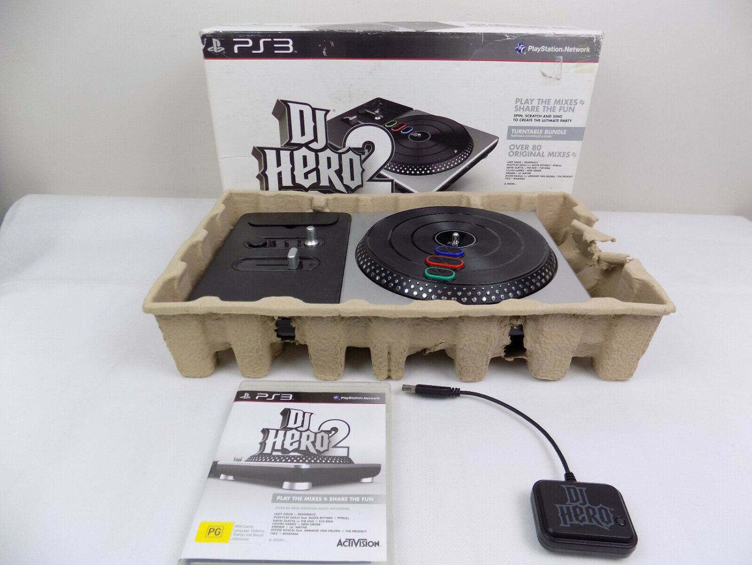 Turntable Dongle Dj Hero Ps3 DJ Hero GAME TURNTABLE WIRELESS
