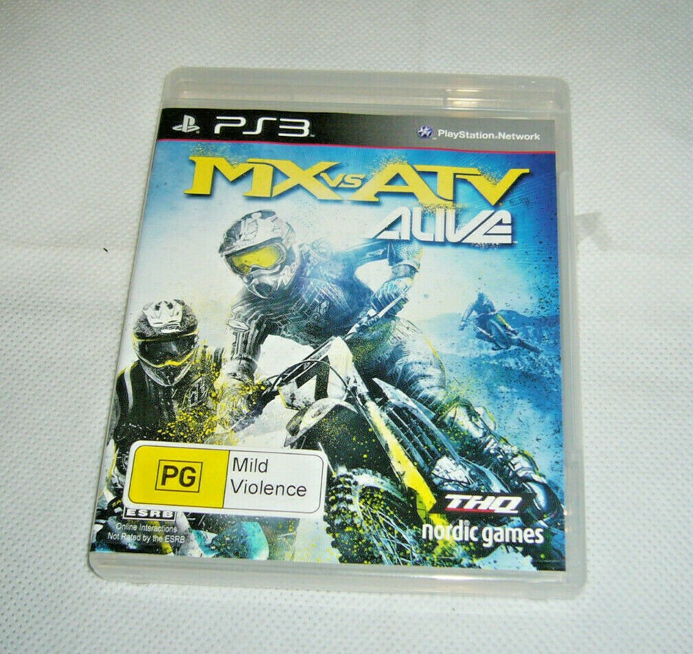 Mint Disc Playstation 3 Ps3 MX vs ATV Alive Inc Manual Starboard Games