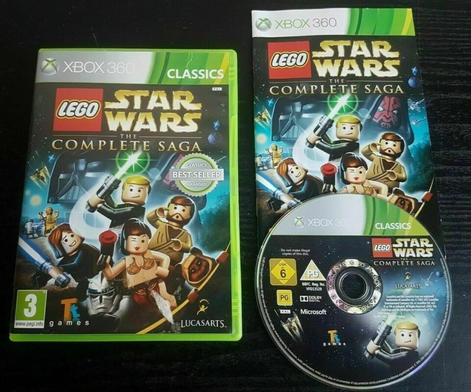 Mint Disc Xbox 360 Lego Star Wars The Complete Saga PAL Inc Manual