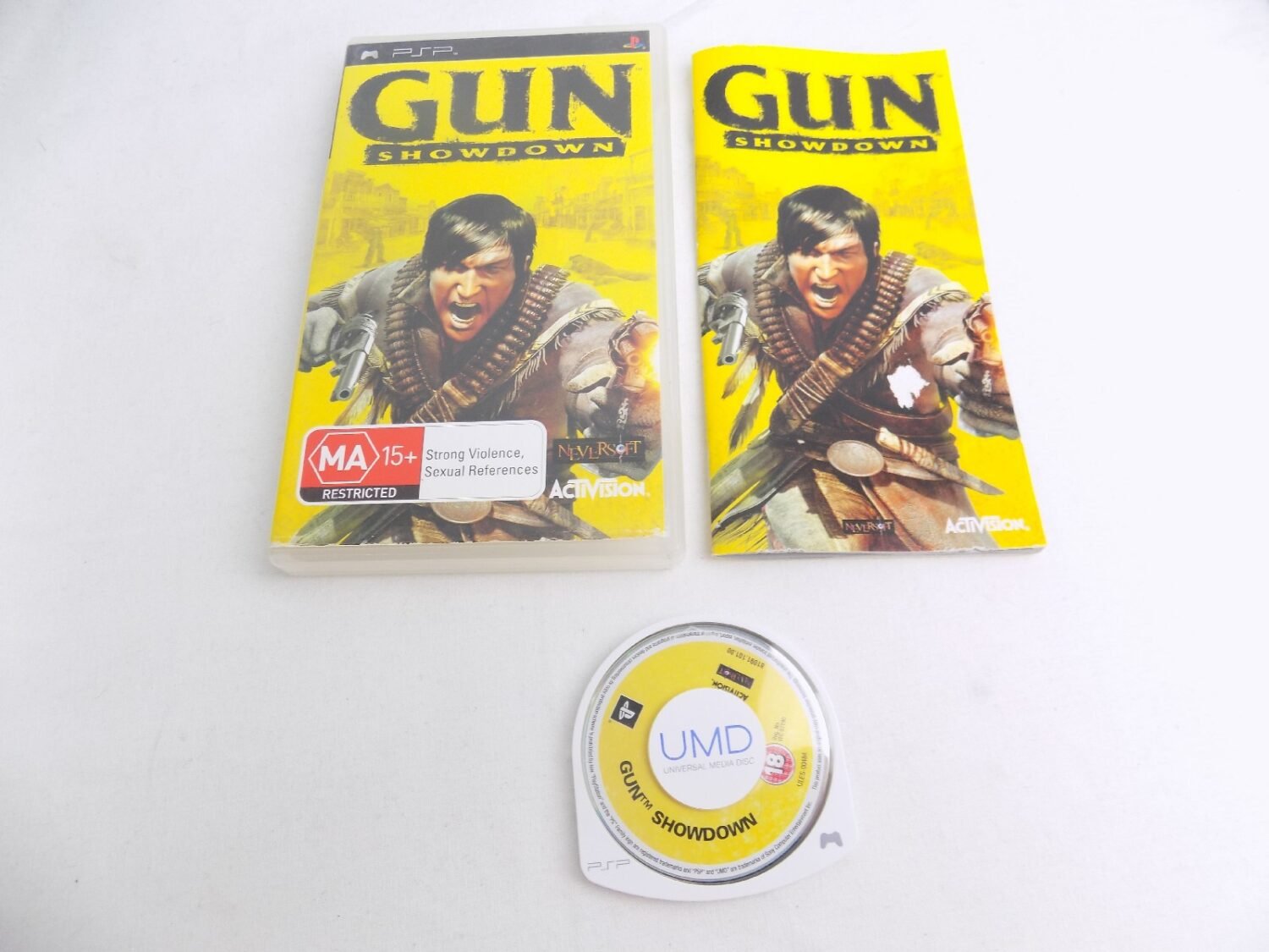 Playstation Portable PSP GUN Showdown Free Postage - Starboard Games