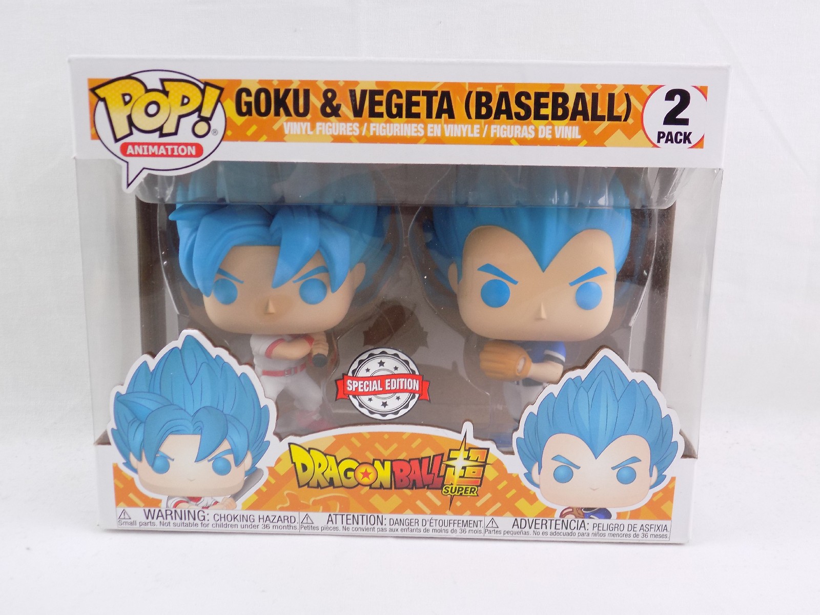 Brand New Funko Pop Goku & Vegeta (Baseball) Dragonball Super Vinyl Figure  - Starboard Games