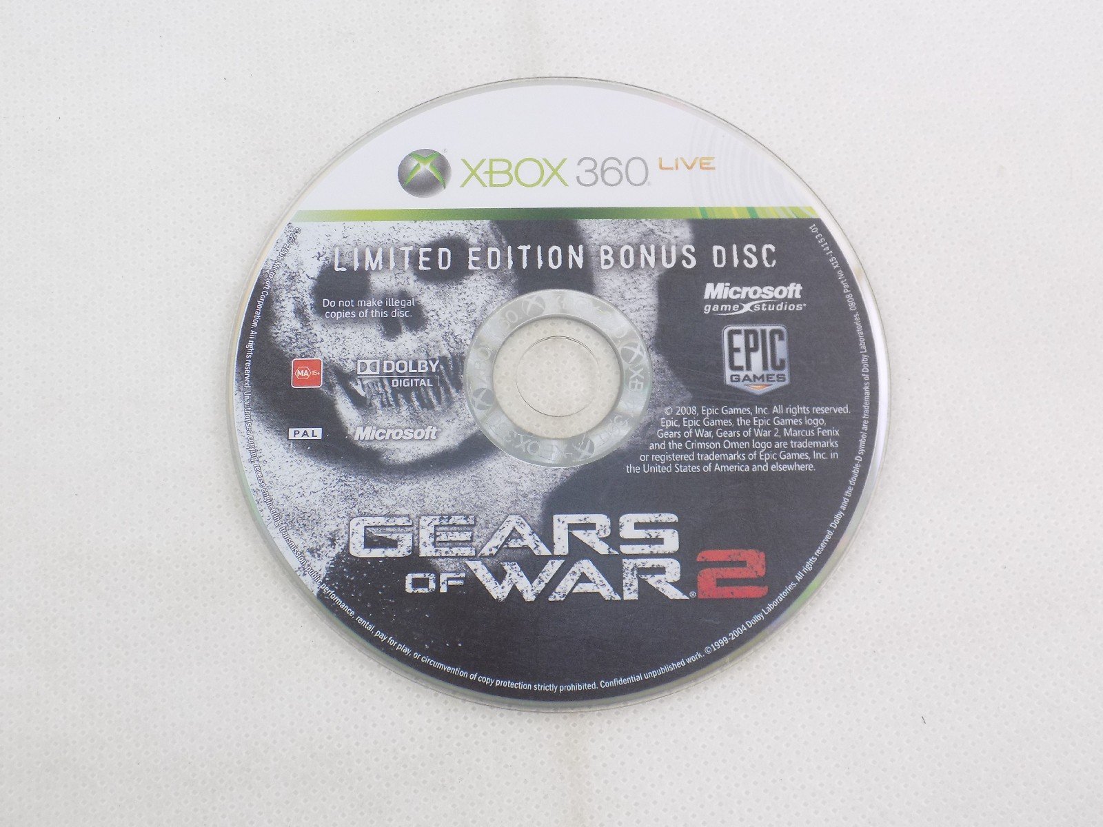 Mint Disc Xbox 360 Gears Of War 2 Limited Edition Bonus Disc Disc Only Free Postage I 67