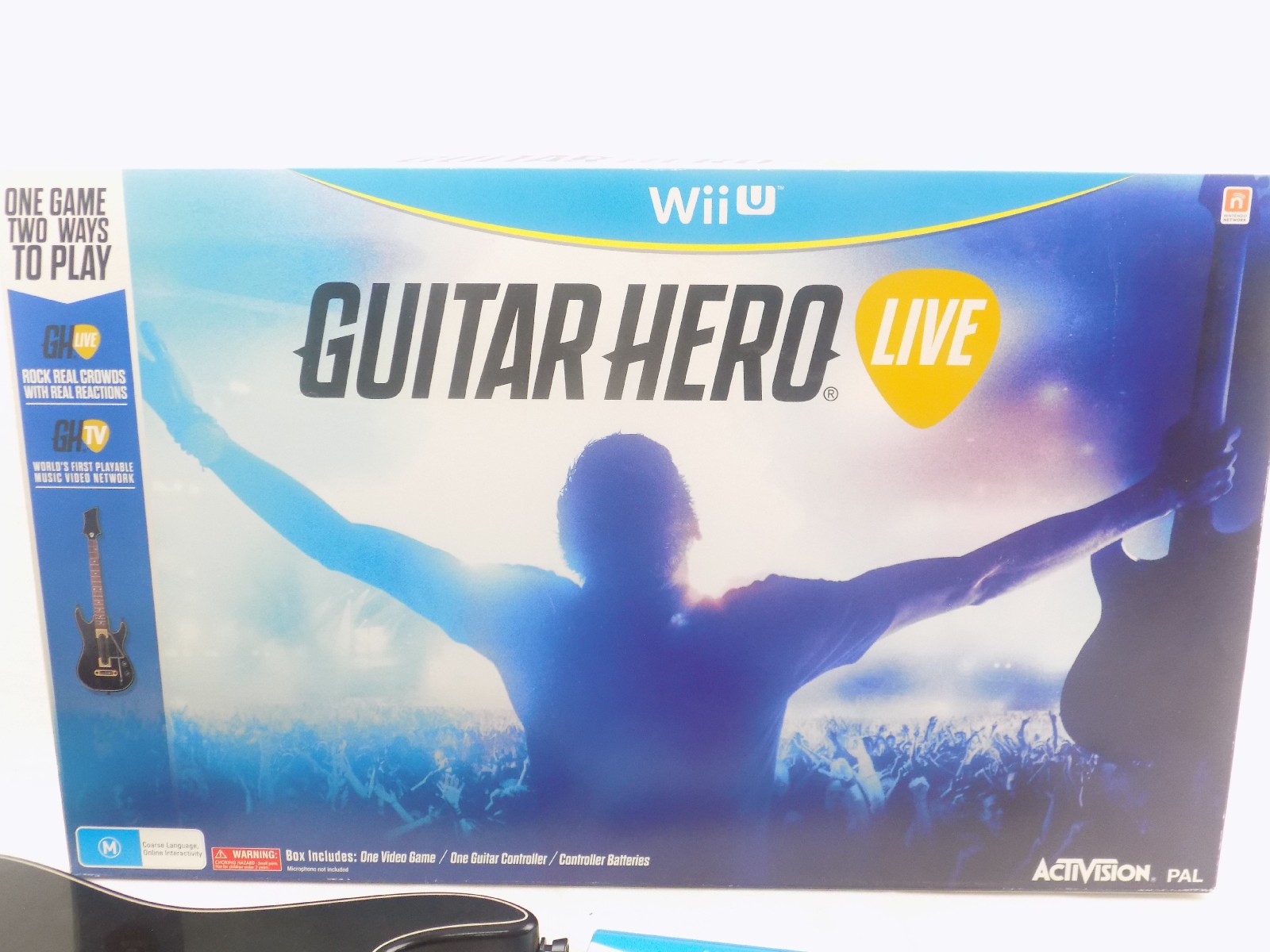 Boxed Nintendo Wii U Guitar Hero Live Bundle Guitar, Game And
