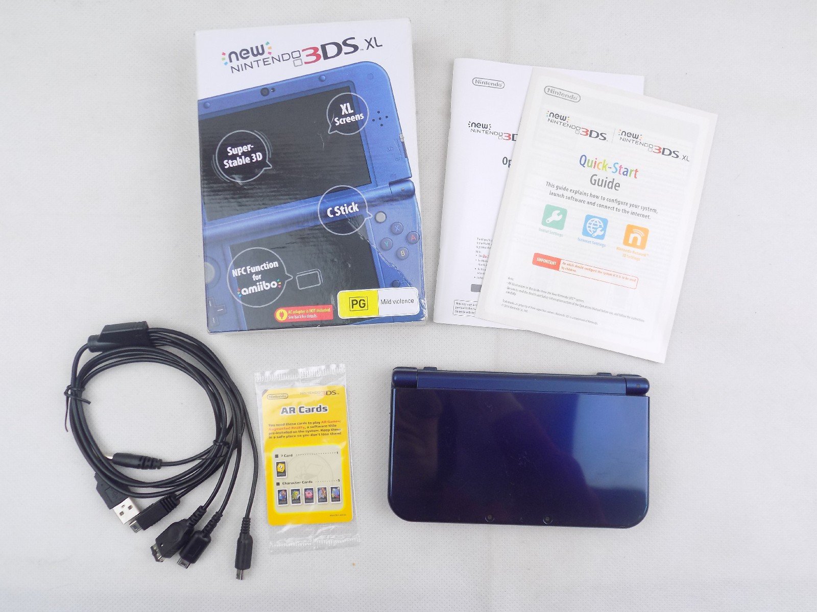 Boxed New Nintendo 3DS XL Blue Metallic Handheld Console - Starboard Games