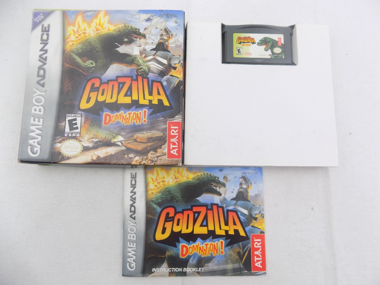 Boxed Gameboy Advance GBA Godzilla Domination Complete w/Manual Game