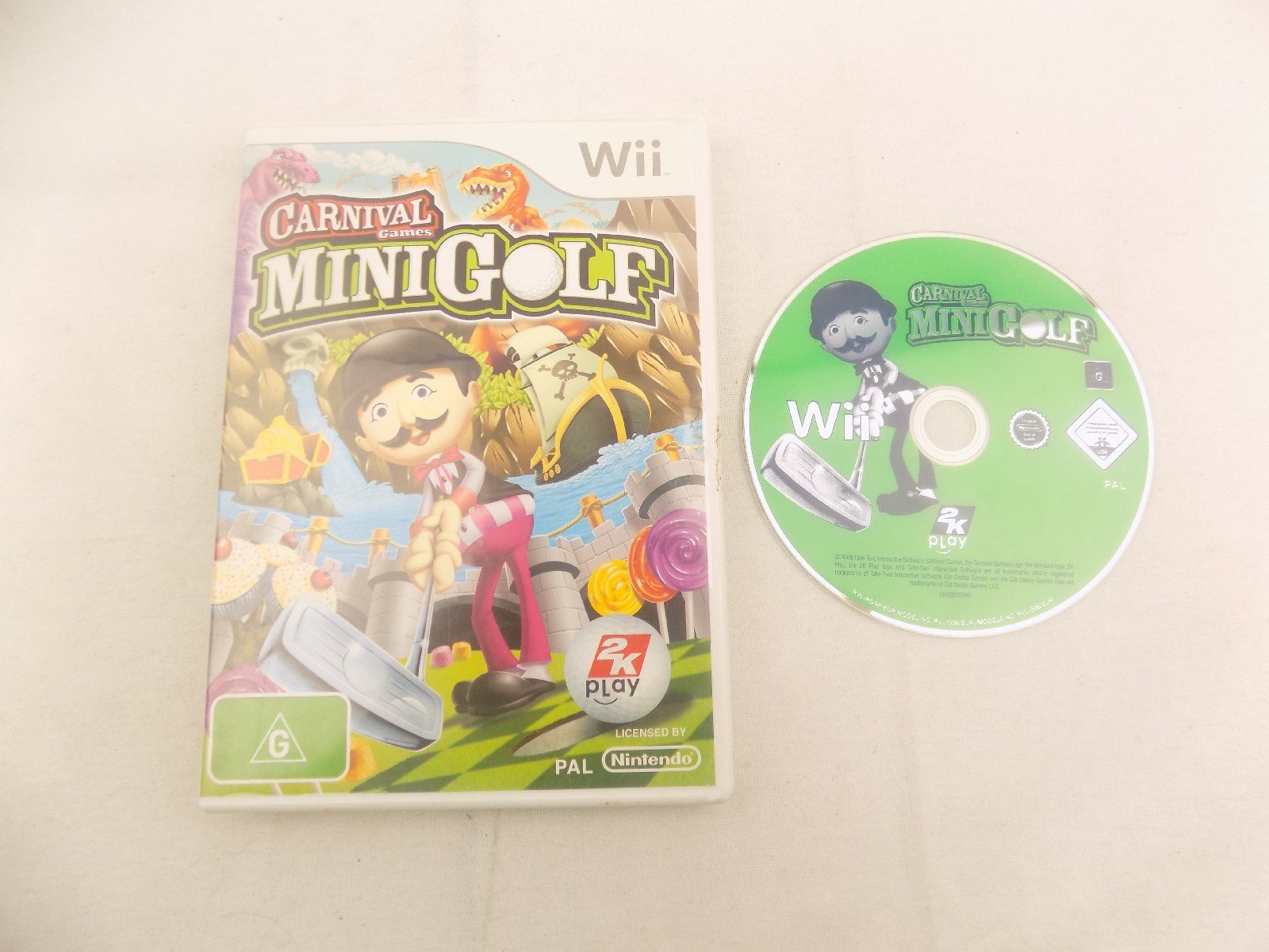 Mint Disc Nintendo Wii Carnival Games Mini Golf No Manual Wii U Comp