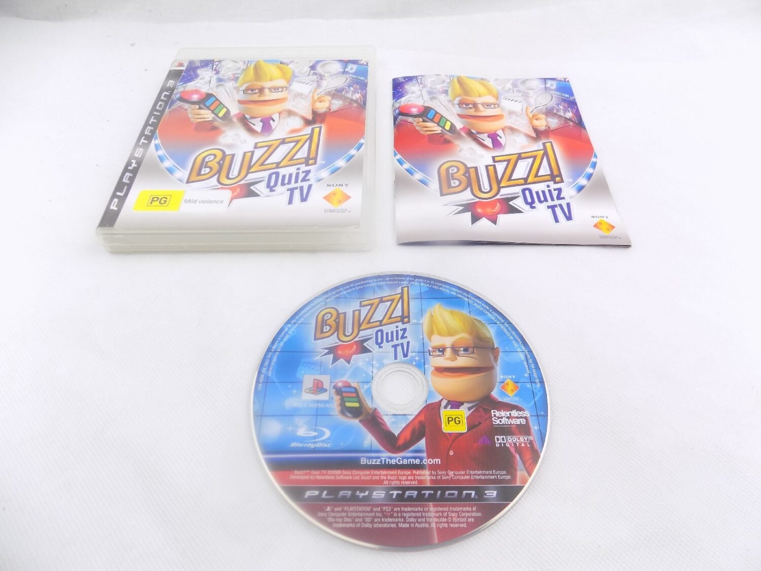 Mint Disc Playstation 3 Ps3 Buzz! Quiz TV Inc Manual Free Postage