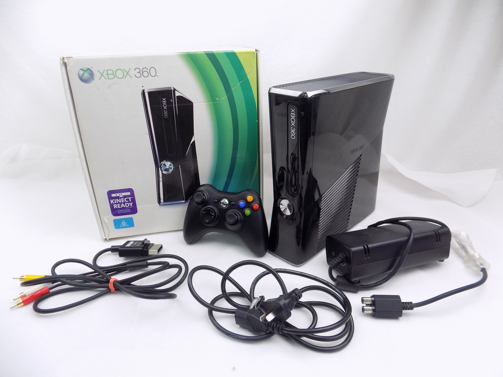 Xbox 360 Slim Black Wi-Fi Console 250gb + HDMI + Genuine