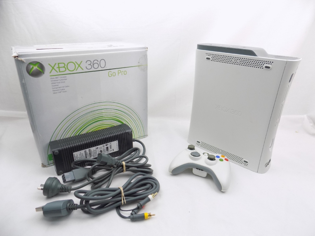 Xbox 360 Go Pro Console + Controller + Cables - Starboard Games