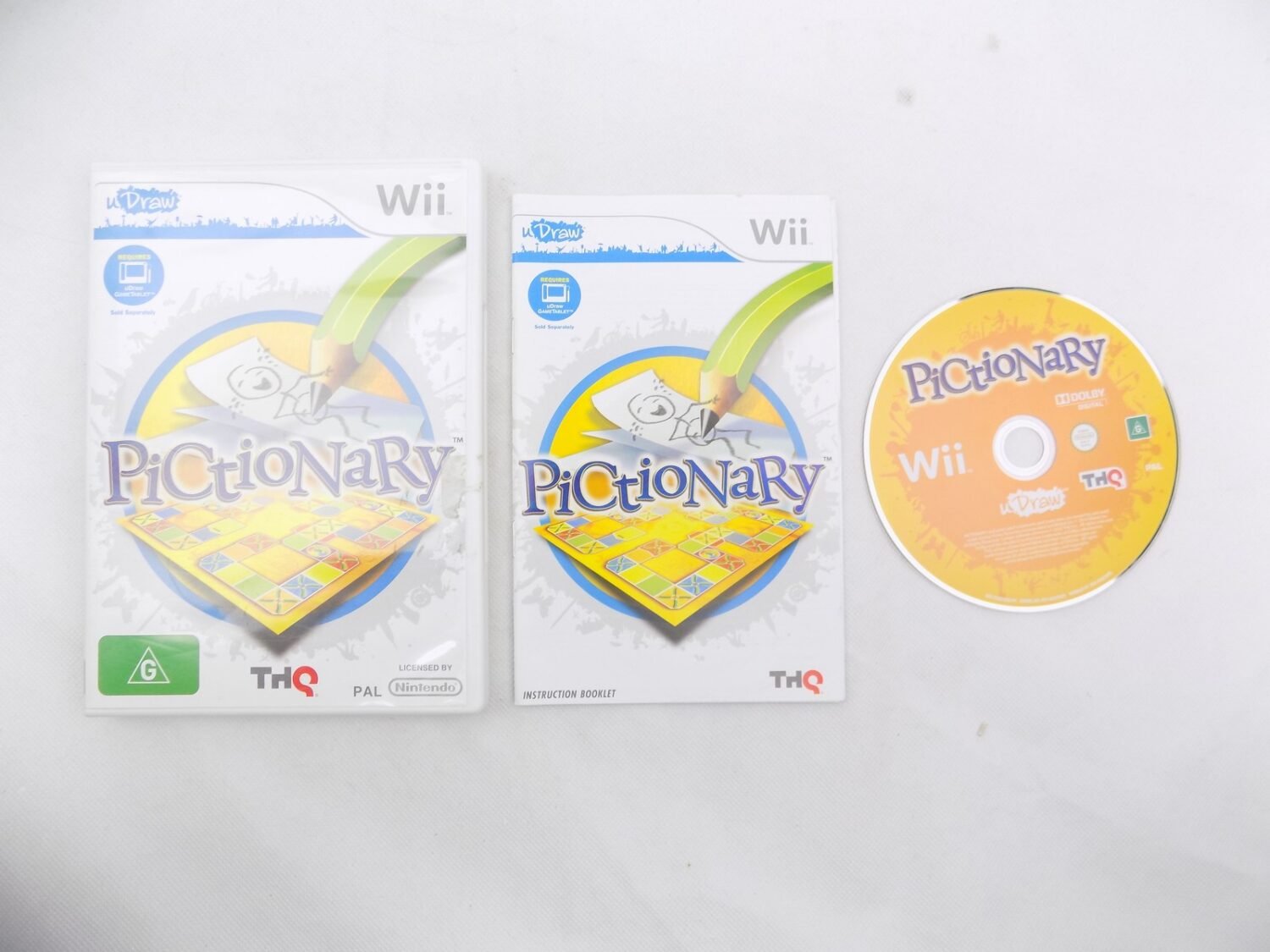 Mint Disc Nintendo Wii Pictionary – Inc Manual Wii U Comp. Free Postage ...