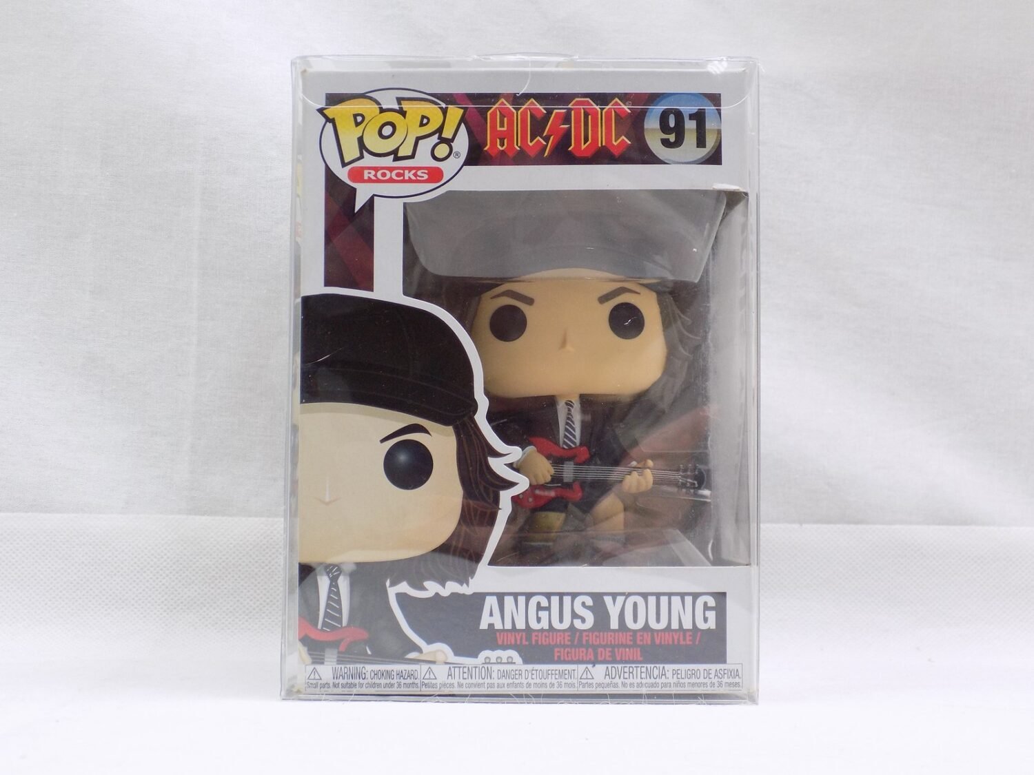 AC/DC - Angus Young Funko Pop! Vinyl Figure (Bundled with Compatible Pop Box Protector Case) - Giochi e Prodotti per l'Età Evolutiva