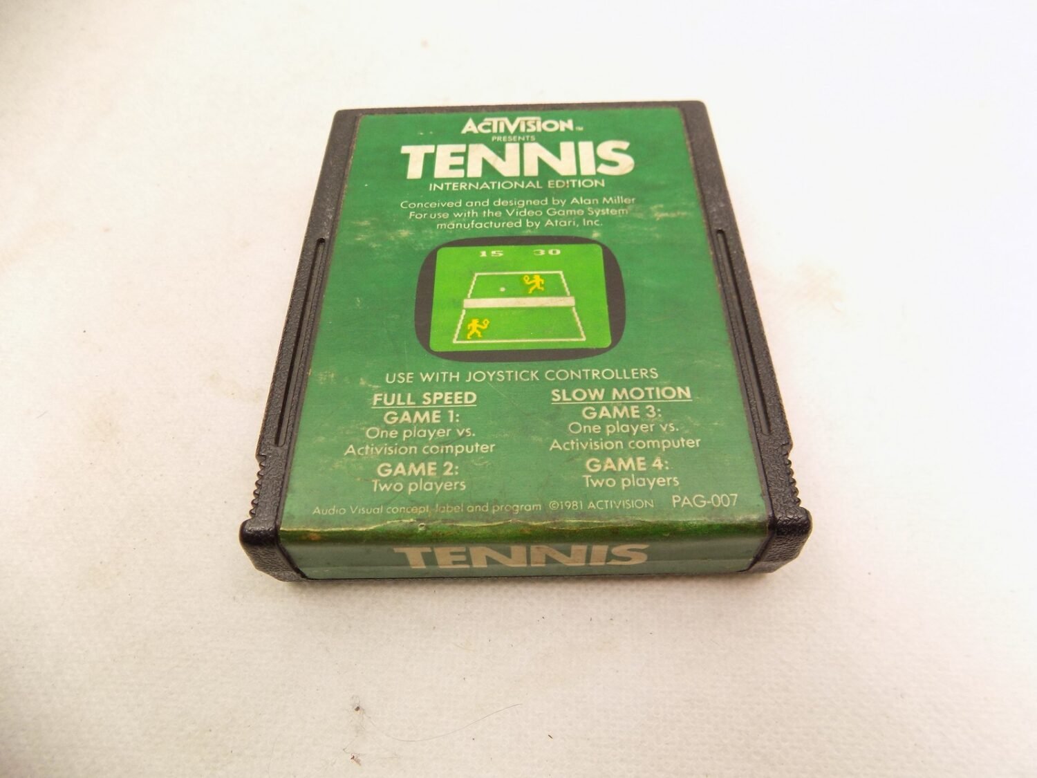 Cartouche Tennis International Edition Pour Atari 2600 - Édition PAL 1988 - Non Testée - Bon état