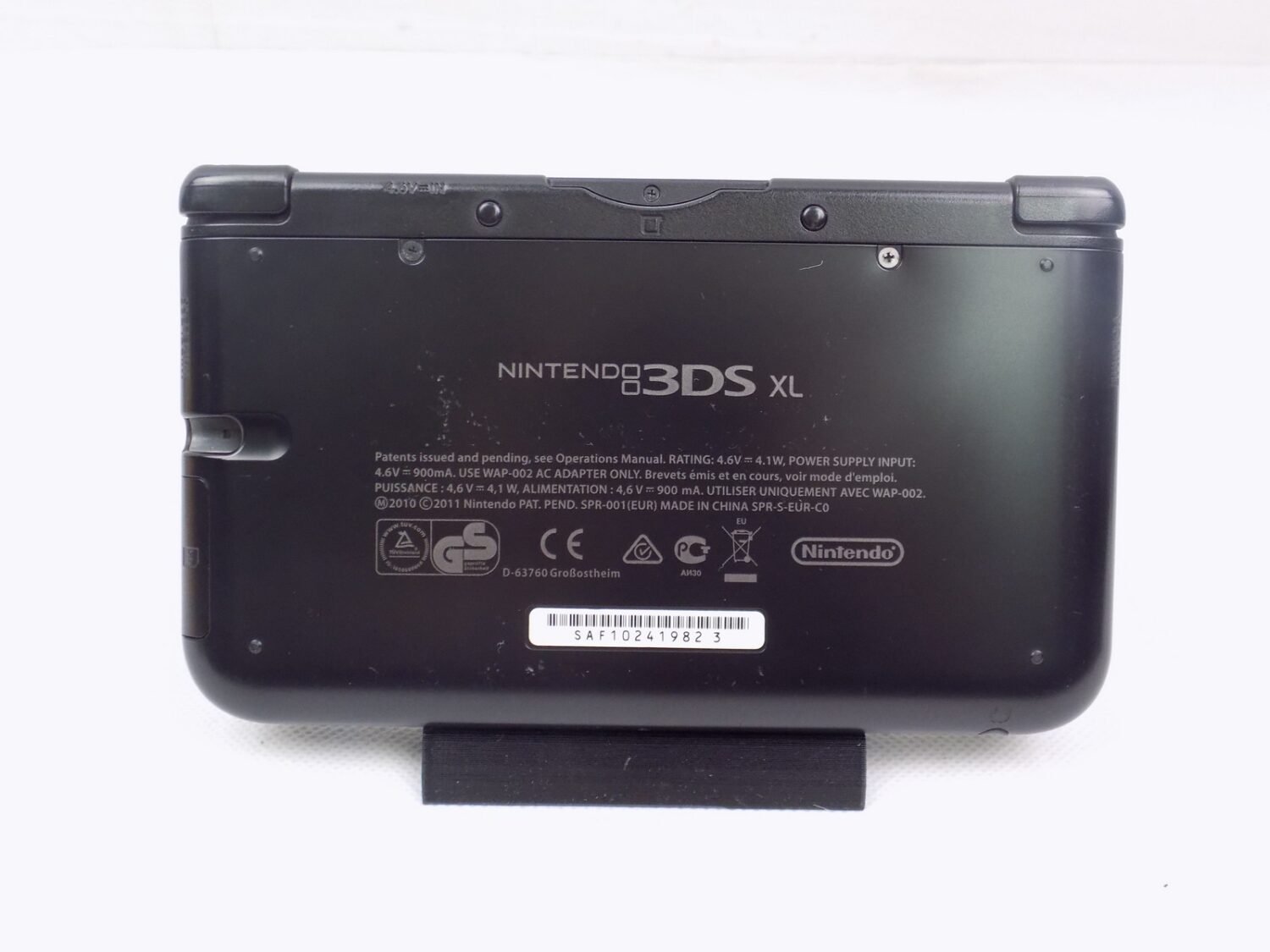 Nintendo 3DS XL Metallic Black Handheld Console + Charger Starboard Games