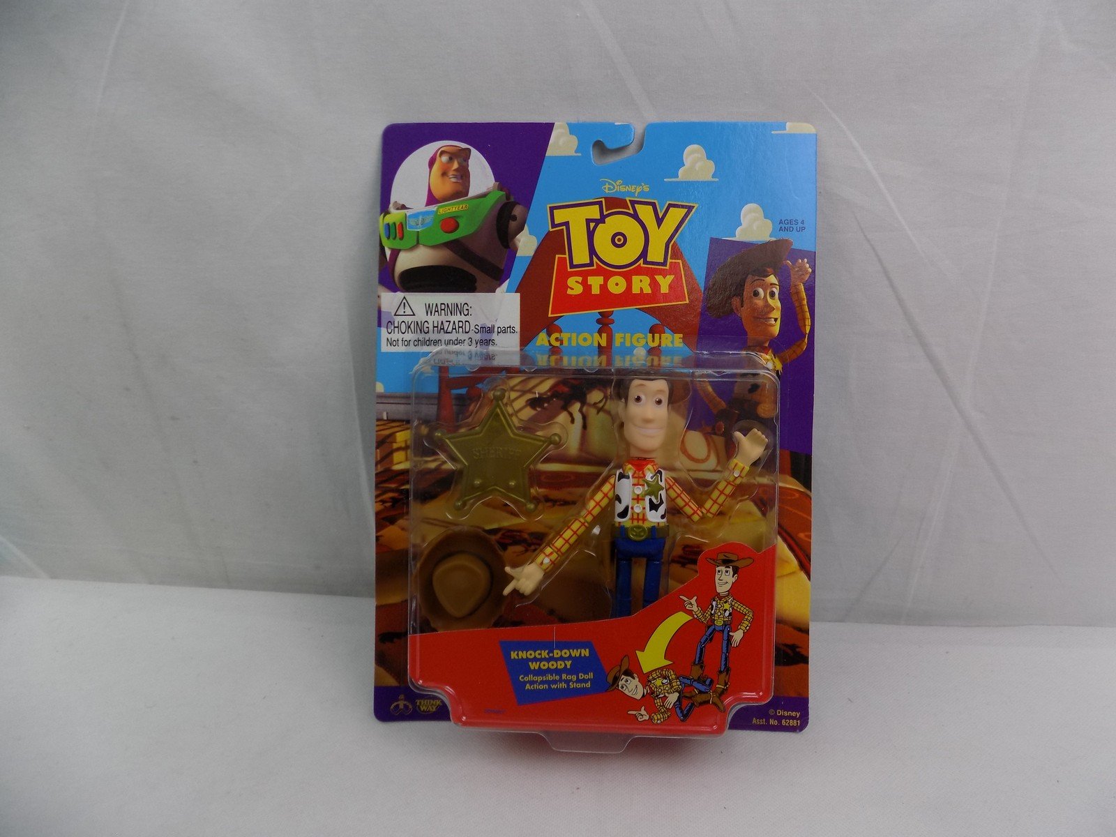 Brand New Sealed Toy Story KnockDown Woody Action Figure Thinkway