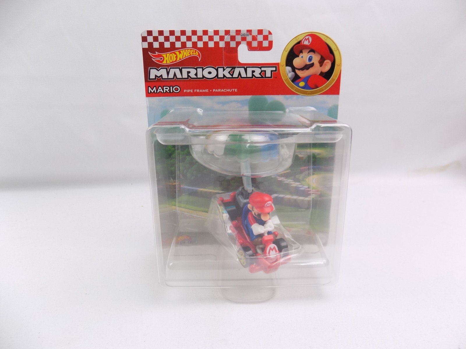 Brand New Sealed Hot Wheels Car Mario Kart Pipe Frame Parachute