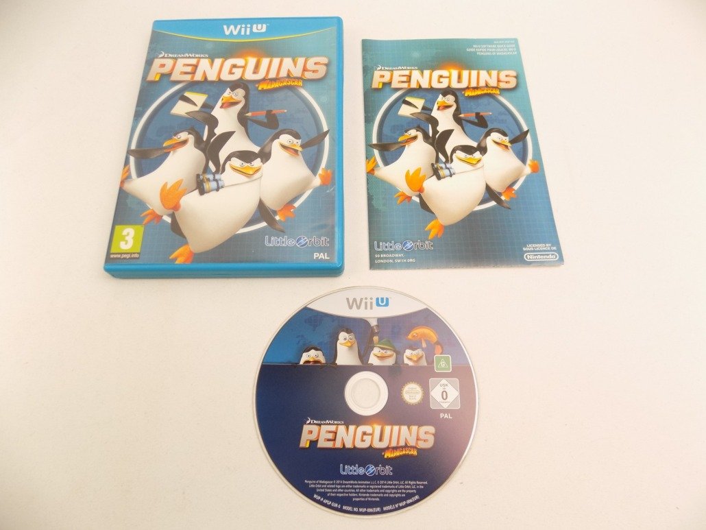 Mint Disc Nintendo Wii U Penguins of Madagascar Inc Manual Free
