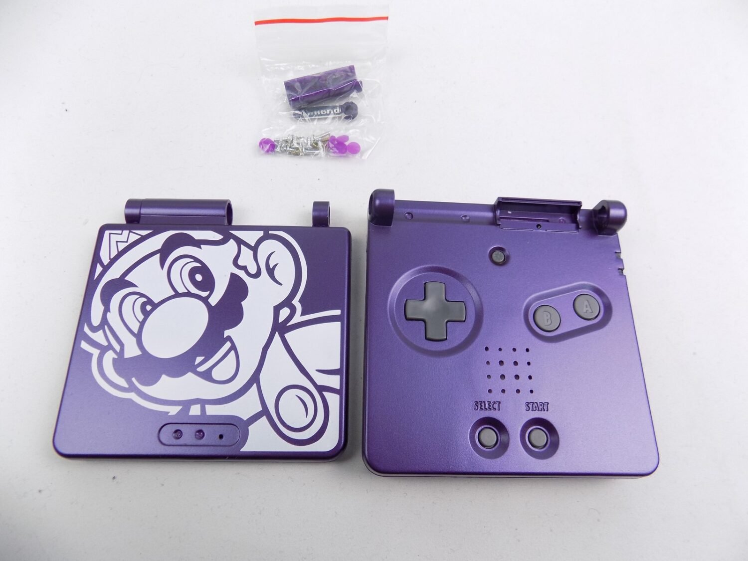 Brand New Gameboy Advance GBA SP Purple Mario Shell Housing Case Kit