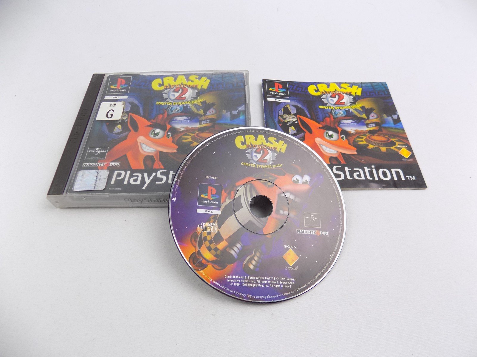 Playstation PS1 video game Crash Bandicoot 2 single disc - La Roue du Passé