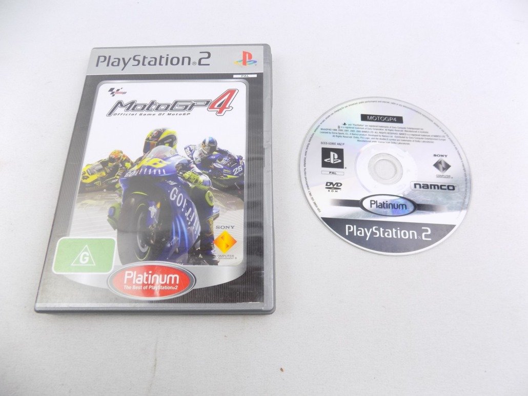 Jeu Moto GP 4 Platinum PS2 - Complet, En Français, Très Bon état, Course Moto