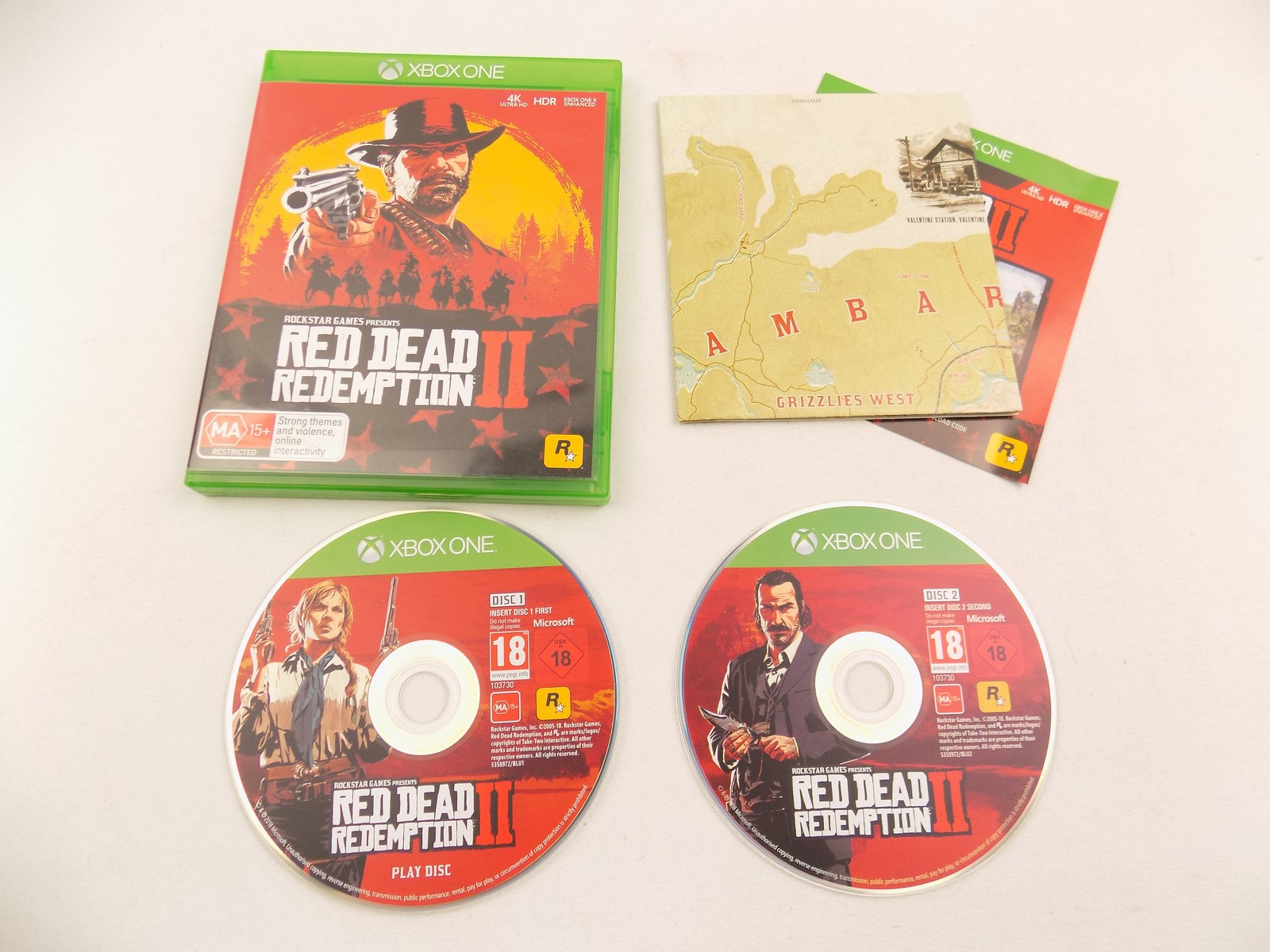 Mint Disc Xbox One Red Dead Redemption II + Map – Free Postage ...