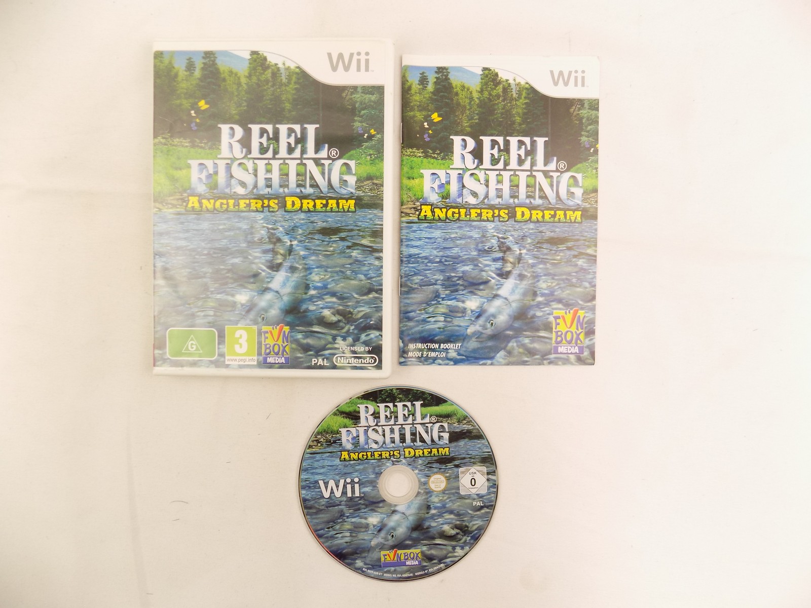 Mint Disc Nintendo Wii Reel Fishing Angler's Dream With Rod Accessory - Inc  Manual Wii U Comp.