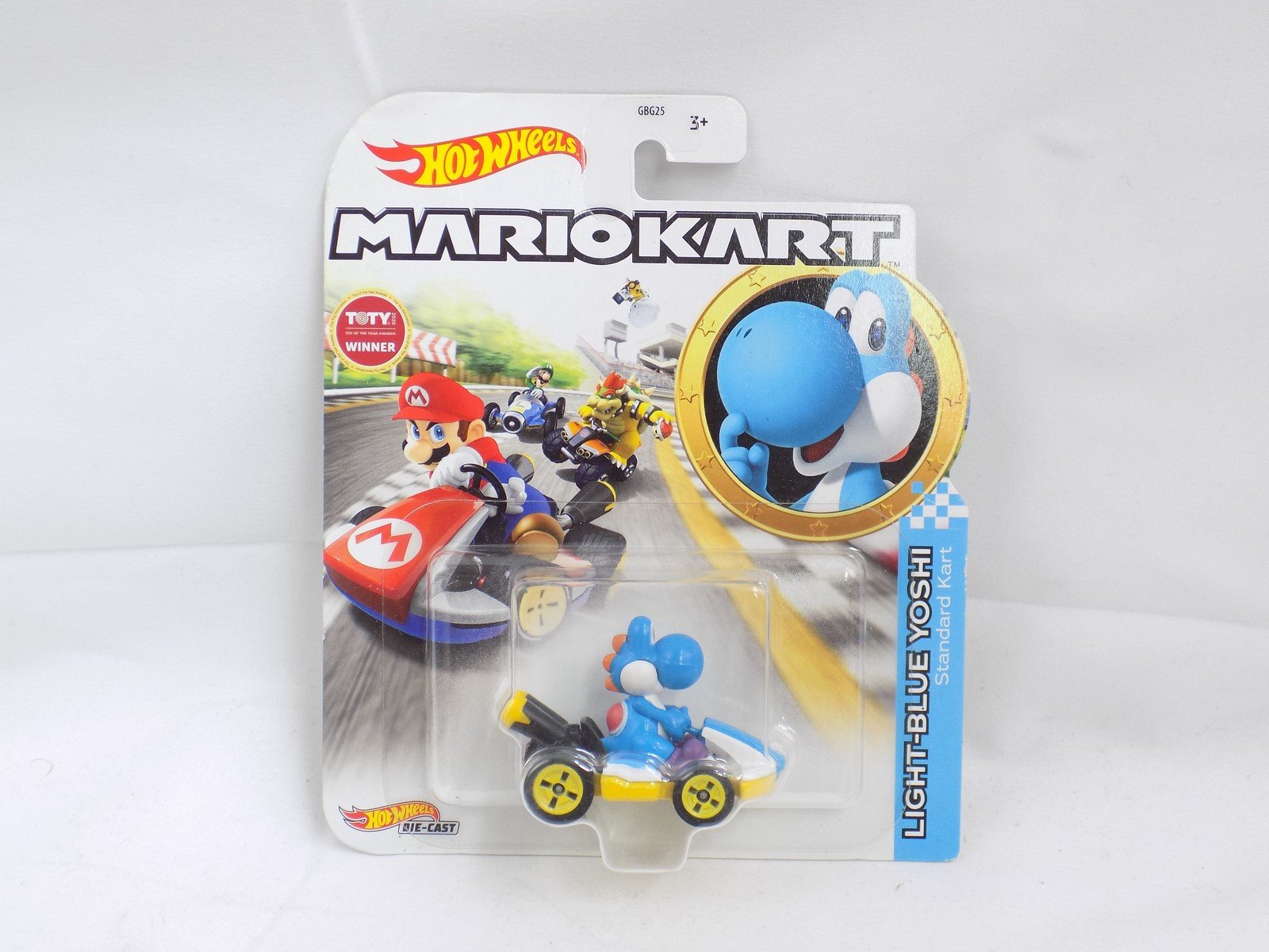 Brand New Sealed Hot Wheels Car Mario Kart LightBlue Yoshi Standard