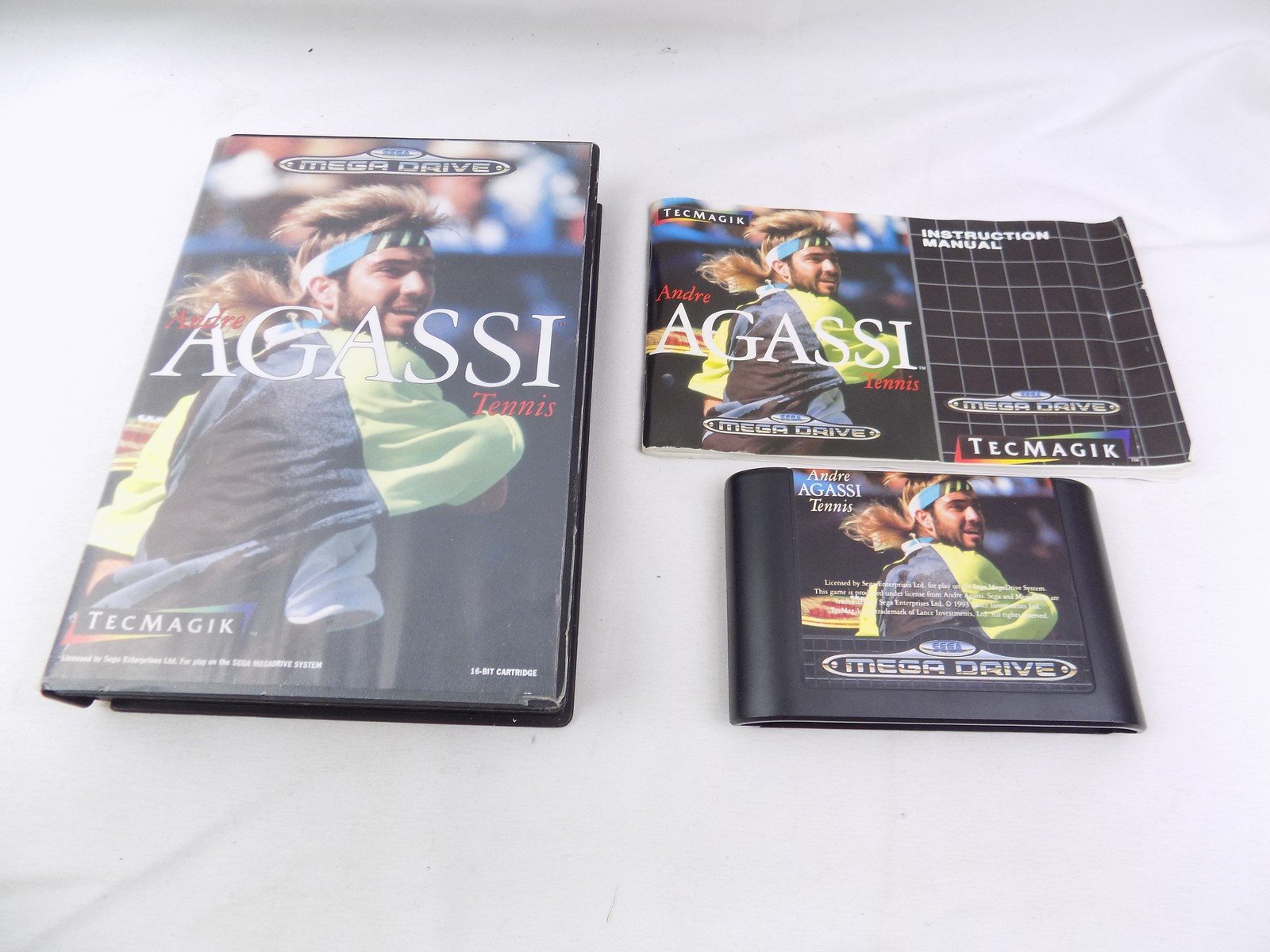 Jogo Mega Drive - Andre Agassi Tennis - Jogos de Vídeo Game - Campo
