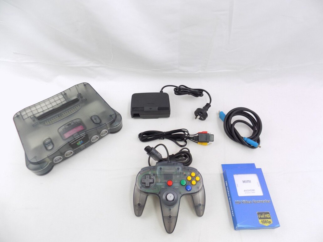Like New Nintendo 64 Funtastic Smoke Black Console + Controller N64 PAL ...
